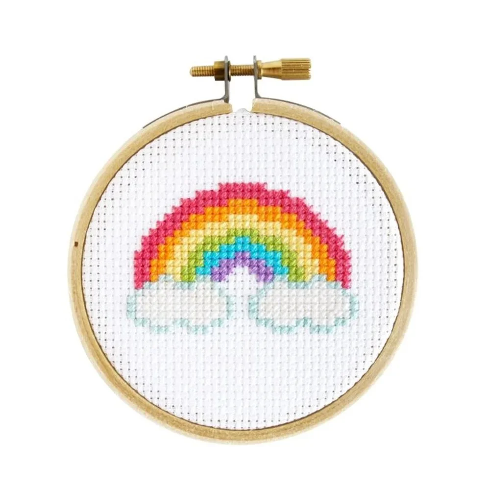 Rainbow Mini Cross Stitch Kit 🌈 - Picture 1 of 7